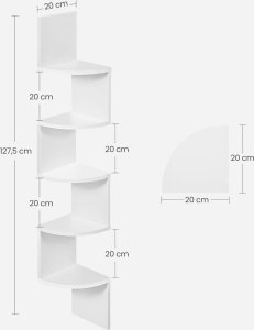 Leobert Regał Narożny Półka - LBC72WT 3