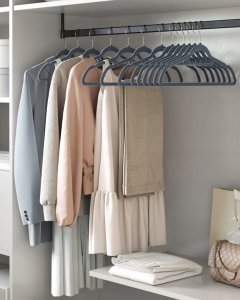 Leobert Wieszaki welurowe szare 20szt - CRF20VX 2