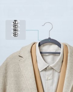 Leobert Wieszaki welurowe szare 20szt - CRF20VX 3