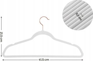 Leobert Wieszaki welurowe białe 20szt - CRF026W01 2