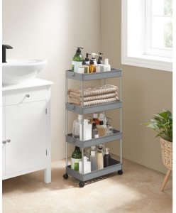 Leobert Szafka na kółkach 4 półki szara - KSC010G01 2