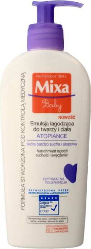 Mixa Baby Atopiance Emulsja łagodząca do twarzy i ciała dla dzieci 250ml 1
