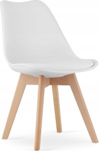 Leobert Zestaw stół okrągły TODI 80cm biały + 4 krzesła MARK białe 4