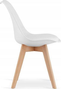 Leobert Zestaw stół okrągły TODI 80cm biały + 4 krzesła MARK białe 8