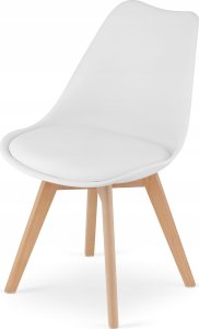 Leobert Zestaw stół okrągły TODI 80cm biały + 4 krzesła MARK białe 9