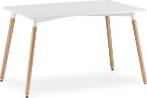 Leobert Zestaw stół prostokątny ADRIA 120x80 biały + 4 krzesła MARK białe 11