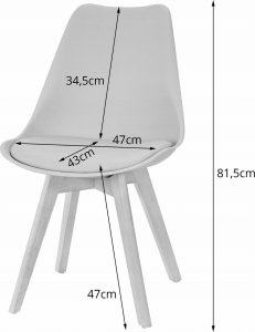 Leobert Zestaw stół prostokątny ADRIA 120x80 czarny + 4 krzesła MARK czarne 3