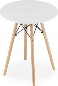 Leobert Zestaw stół okrągły TODI 60cm biały + 2 krzesła MARK czarne 12