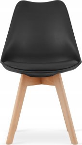 Leobert Zestaw stół okrągły TODI 60cm biały + 2 krzesła MARK czarne 7