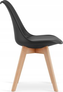 Leobert Zestaw stół okrągły TODI 60cm biały + 2 krzesła MARK czarne 9