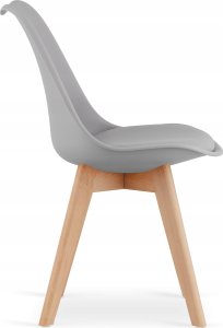 Leobert Zestaw stół okrągły TODI 60cm biały + 2 krzesła MARK szare 9