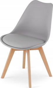 Leobert Zestaw stół okrągły TODI 60cm biały + 2 krzesła MARK szare 10