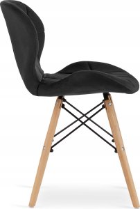 Leobert Zestaw stół okrągły TODI 60cm biały + 2 krzesła LAGO czarne 9