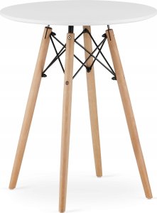 Leobert Zestaw stół okrągły TODI 60cm biały + 2 krzesła MARK białe 11