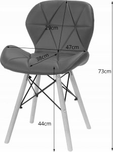 Leobert Zestaw stół okrągły TODI 60 biały + 2 krzesła LAGO czarne 3