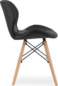 Leobert Zestaw stół okrągły TODI 60 biały + 2 krzesła LAGO czarne 9