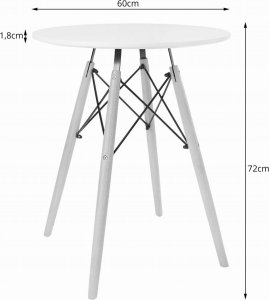 Leobert Zestaw stół okrągły TODI 60 czarny + 2 krzesła MARK czarne 3