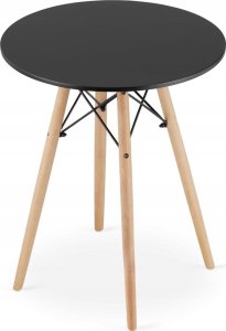 Leobert Zestaw stół okrągły TODI 60 czarny + 2 krzesła MARK czarne 10