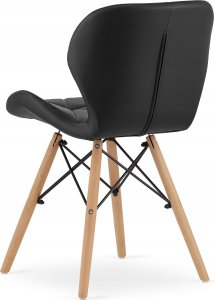 Leobert Zestaw stół okrągły TODI 60 czarny + 2 krzesła LAGO czarne 7