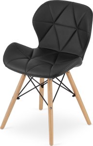 Leobert Zestaw stół okrągły TODI 60 czarny + 2 krzesła LAGO czarne 9