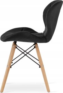 Leobert Zestaw stół okrągły TODI 60 czarny + 2 krzesła LAGO czarne 6