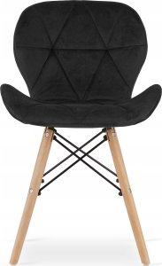 Leobert Zestaw stół okrągły TODI 60 czarny + 2 krzesła LAGO czarne 7