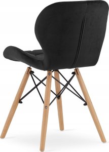 Leobert Zestaw stół okrągły TODI 60 czarny + 2 krzesła LAGO czarne 8