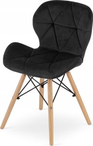 Leobert Zestaw stół okrągły TODI 60 czarny + 2 krzesła LAGO czarne 10