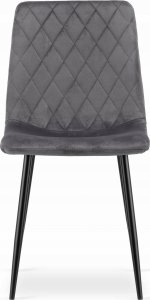 Leobert Zestaw stół okrągły TODI 80 czarny + 4 krzesła TURIN ciemnoszare 7