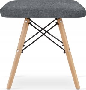 Leobert Taboret WERK - szary materiał / nogi naturalne x 1 3