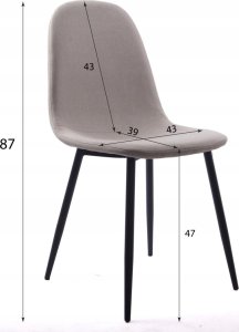 Leobert Krzesło DART - ciemno-szare / nogi czarne x 1 5