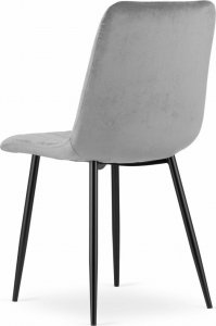 Leobert Krzesło LAVA - jasny szary aksamit x 4 3