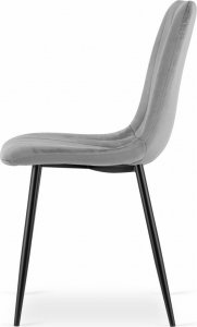 Leobert Krzesło LAVA - jasny szary aksamit x 4 5