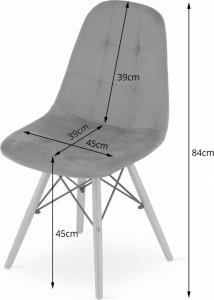 Leobert Krzesło DUMO - beż aksamit x 3 7