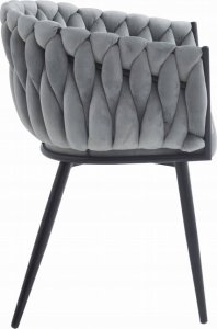 Leobert Krzesło ORION - aksamit jasnoszare x 1 3