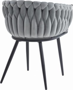 Leobert Krzesło ORION - aksamit jasnoszare x 1 4
