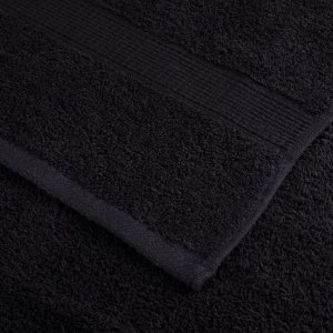 vidaXL Ręczniki kąpielowe, premium, 10 szt., czarne, 70x140cm, bawełna 6