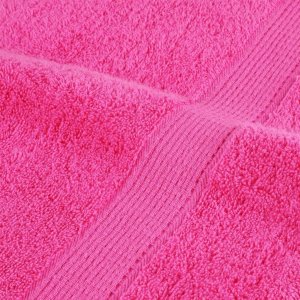vidaXL Ręczniki, premium, 4 szt., różowe, 100x200 cm, bawełna 100% 6