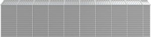 Szafa ogrodowa vidaXL Szopa ogrodowa, jasnoszara, 191x810x198 cm, stal galwanizowana 6