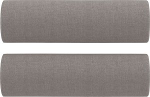 vidaXL 2-osobowa sofa z poduszkami, kolor taupe, 120 cm, tkanina 5
