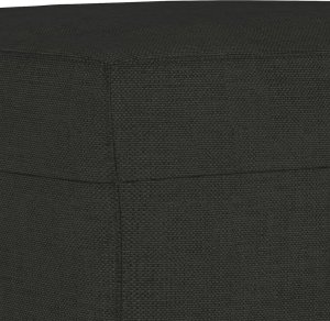 vidaXL 3-częściowy komplet wypoczynkowy z poduszkami, czarna, tkanina 7