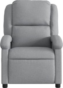 vidaXL Elektryczny fotel rozkładany, jasnoszary, obity tkaniną 9