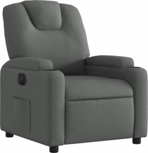 vidaXL Elektryczny fotel rozkładany, ciemnoszary, obity tkaniną 3