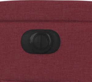 vidaXL Elektryczny fotel rozkładany, winna czerwień, obity tkaniną 12