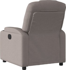 vidaXL Elektryczny fotel rozkładany, kolor taupe, obity tkaniną 4