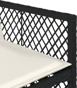 vidaXL 9-cz. zestaw mebli ogrodowych z poduszkami, czarny, rattan PE 9