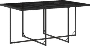 vidaXL 11-cz. zestaw mebli do ogrodu, z poduszkami, czarny rattan PE 4