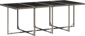 vidaXL 9-cz. zestaw mebli ogrodowych z poduszkami, szary, rattan PE 4