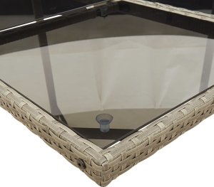 vidaXL 9-cz. zestaw mebli ogrodowych z poduszkami, szary, rattan PE 5