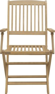 vidaXL Składane krzesła ogrodowe, 8 szt., 54,5x58x90 cm, akacja 5